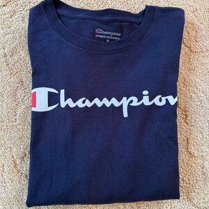 Mens Champion Classic Navy long sleeve Tee size M